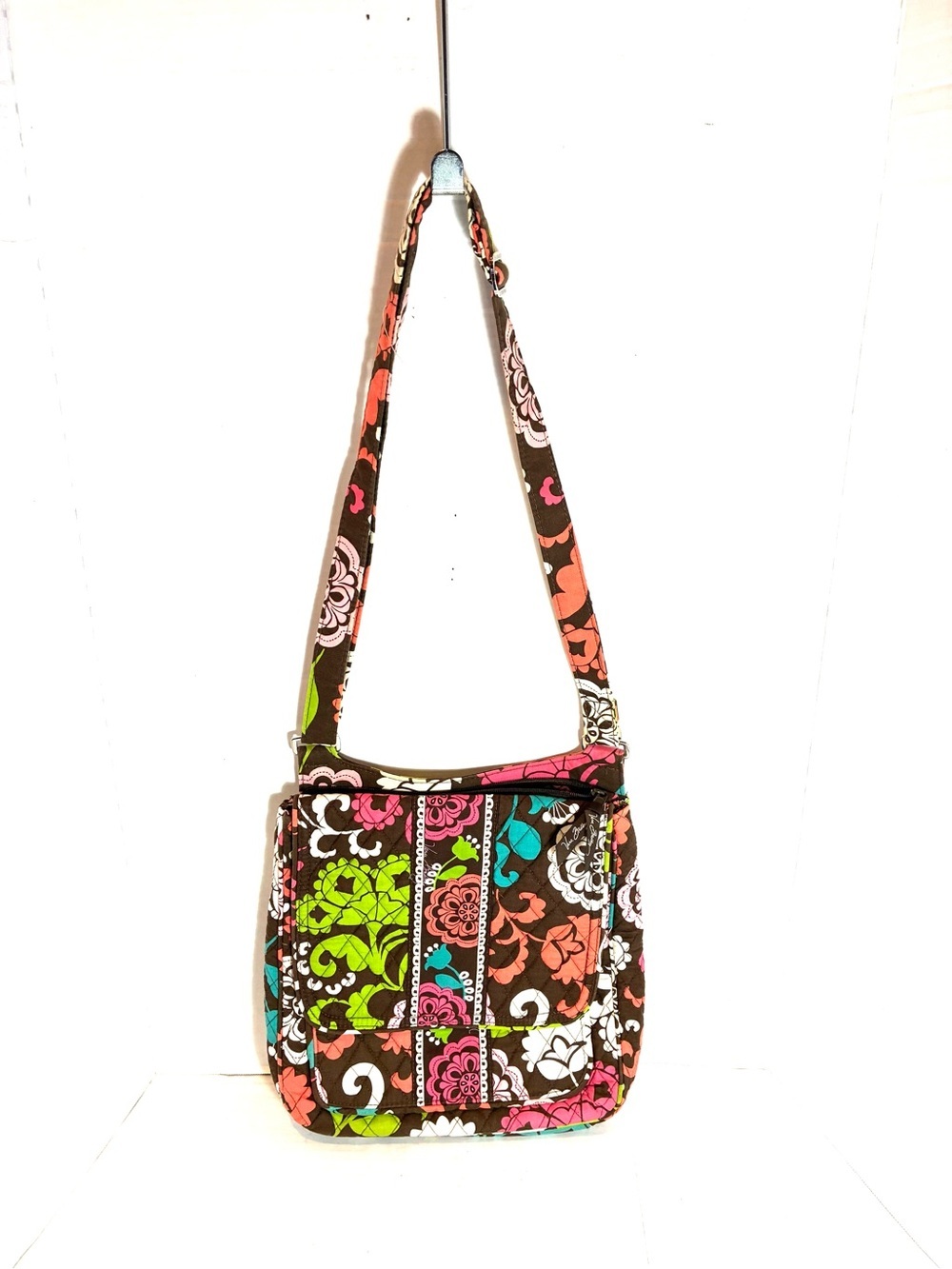 Vera Bradley Lola Medium Floral Print Quilted Flap Crossbody Shoulder Bag Travel - Picture 3 of 11